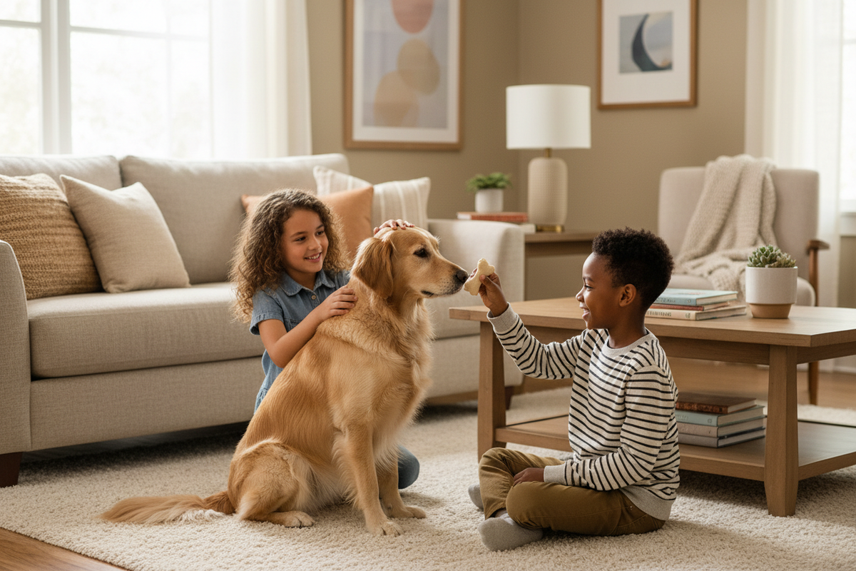 Family dog with children featured image